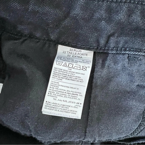 Old Navy Black Rockstar Super Skinny High Rise Jeans Plus Size 22 Denim Bottoms - Picture 6 of 7